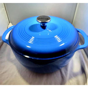 Lodge Color Blue 6QT Enamel Cast Iron Dutch Oven